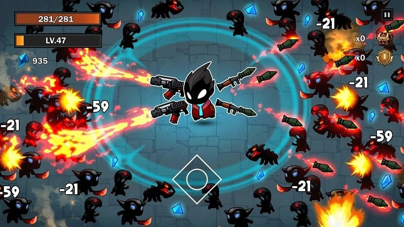 Shadow Survival character using special abilities