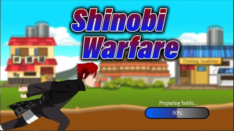 Shinobi Warfare gameplay screenshot - battling a boss