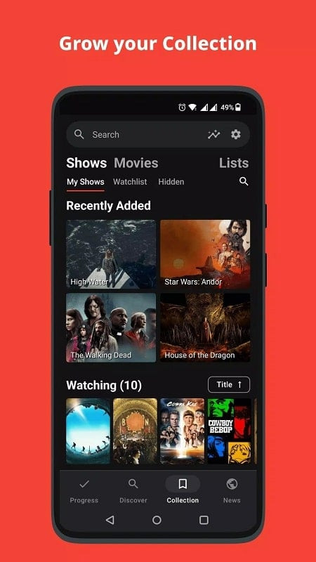 Showly app on Android device