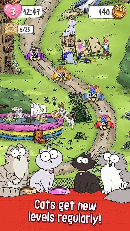 Simon's Cat Crunch Time MOD APK characters