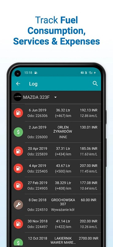 Simply Auto Mileage Tracking Feature