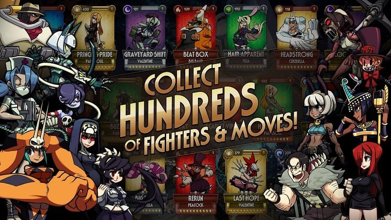 Skullgirls Fighting RPG character customization