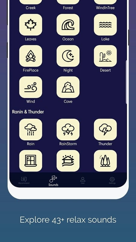 Sleep Sounds MOD APK User Interface