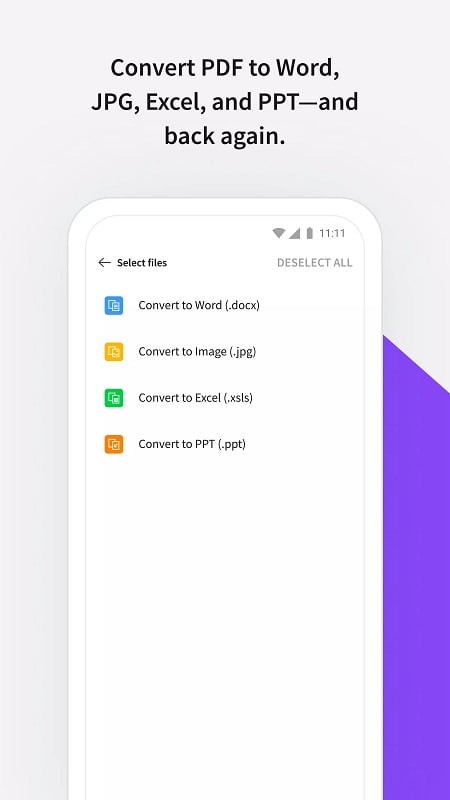 Smallpdf MOD APK screenshot showing editing features