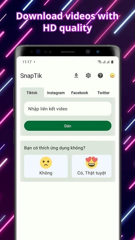 SnapTick app interface