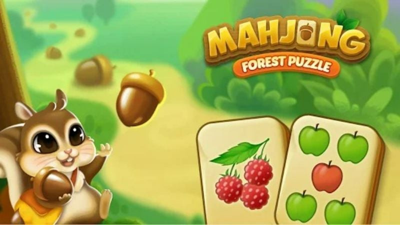 Sóc Chuột Chipmunk trong Mahjong Forest Puzzle