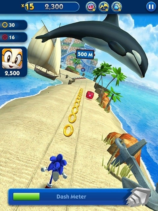 Sonic Dash MOD APK gameplay screenshot