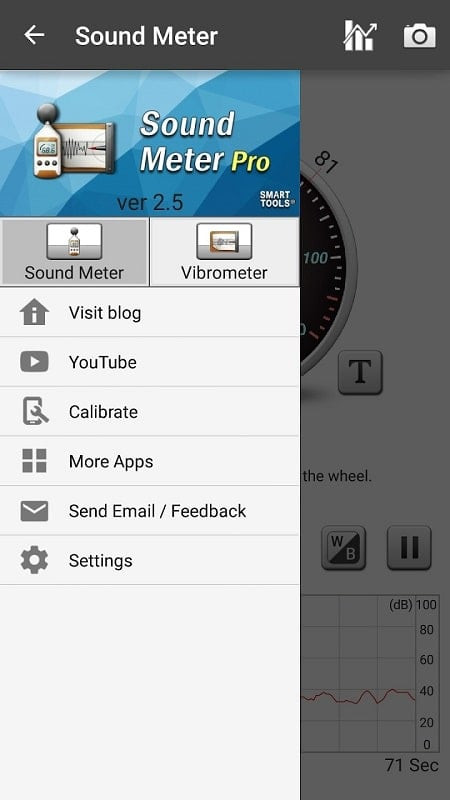 Sound Meter Pro mod for Android, free