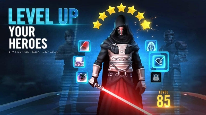 Character Upgrades in Star Wars Galaxy of Heroes MOD APK