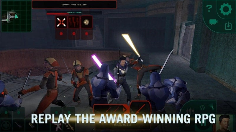 STAR WARS: KOTOR II character selection screen