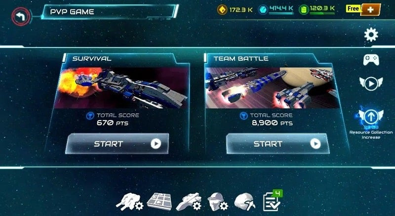 Starship Battle spaceship combat screenshot