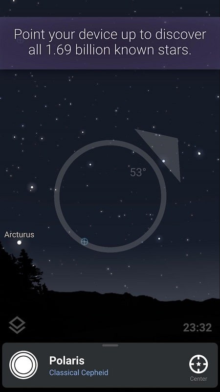 Stellarium Mobile PLUS tracking a satellite