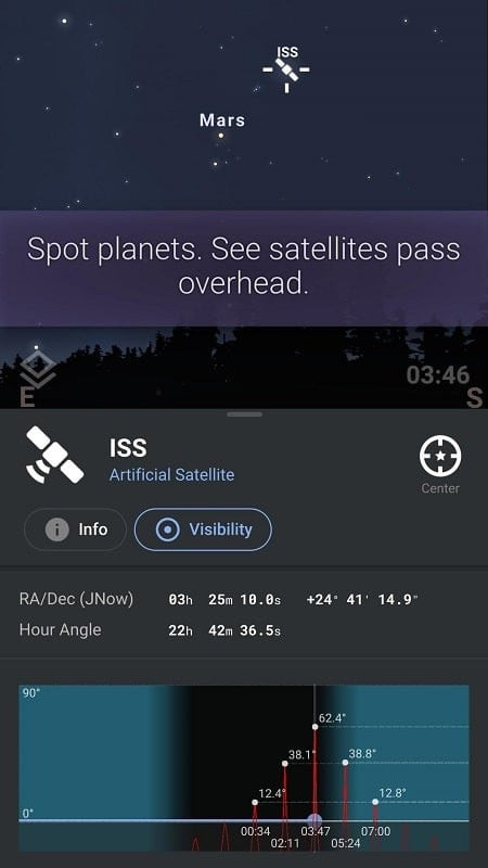 Stellarium Mobile PLUS displaying constellations