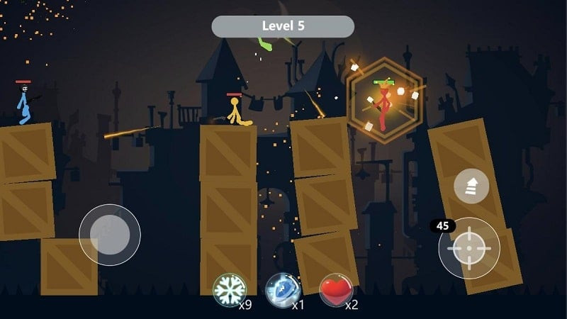 Stickman fighting in Stick Fight Warrior MOD APK