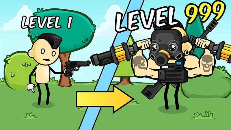 Stickman and Gun: Zombie War weapon selection