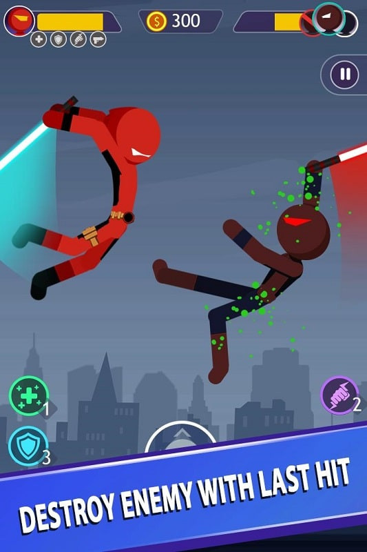 Stickman Battle: Fighting Game weapon selection