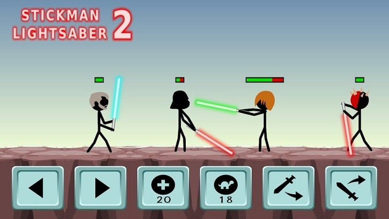 Stickman Lightsaber Warriors 2 gameplay screenshot