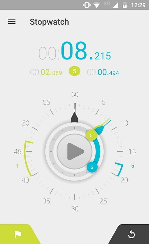 Stopwatch Timer MOD APK interface options