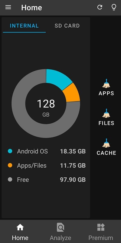 Storage Space MOD APK Interface