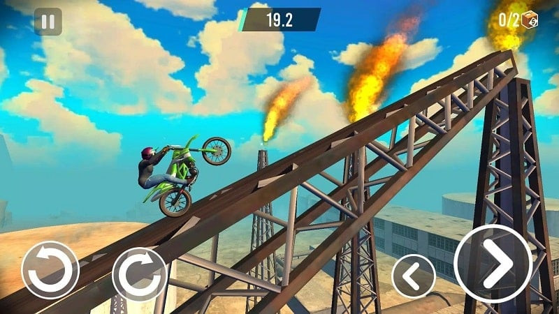 Stunt Bike Extreme challenging terrain