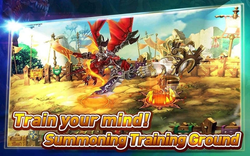 Summon Rush MOD APK Battle Scene