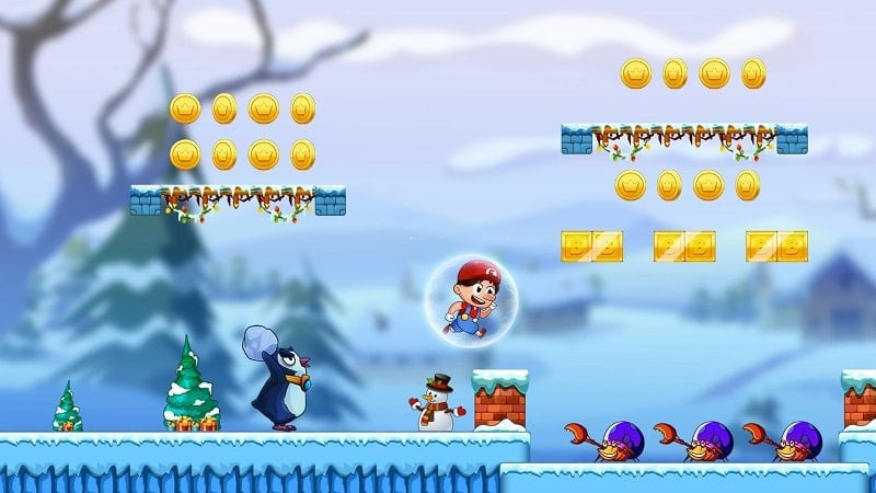 Super Bros Run MOD APK gameplay screenshot