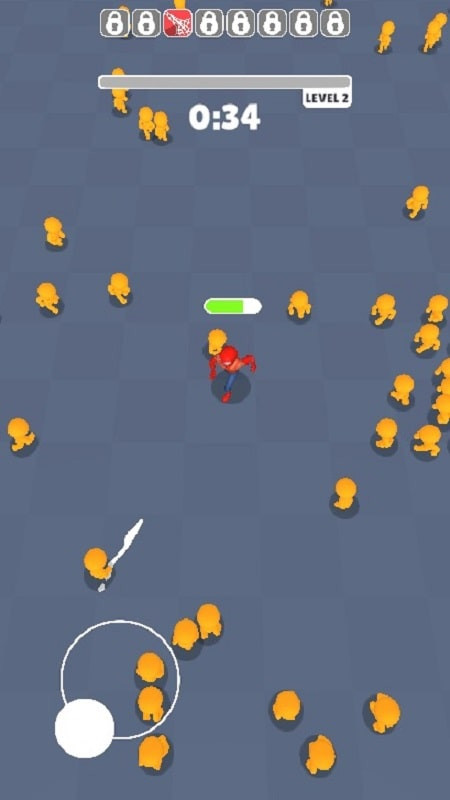 Super Survive character surrounded by enemies