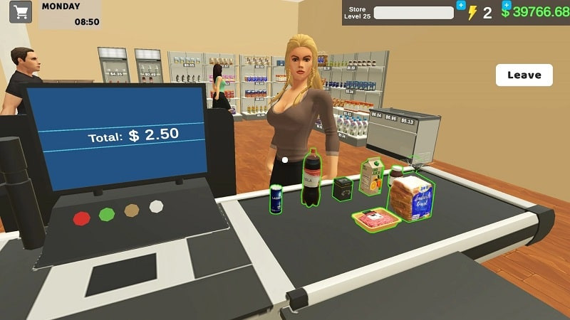 Supermarket Business Simulator Interface