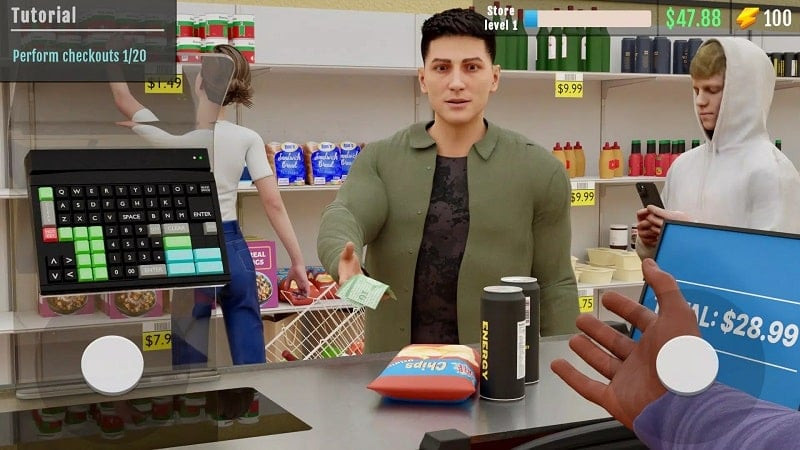 Variety of products in Supermarket Manager Simulator