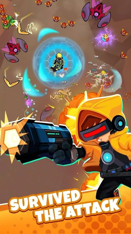 Surfero for Android gameplay screenshot showing a boss battle