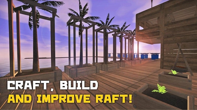 Survival on Raft Crafting in the Ocean Mod