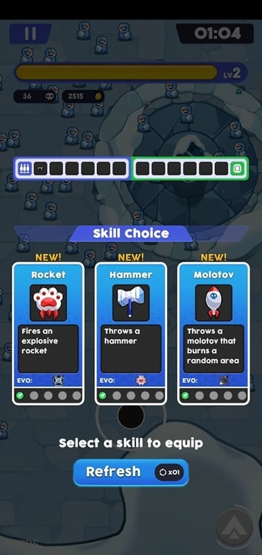 Survival Shooter skill selection screenshot