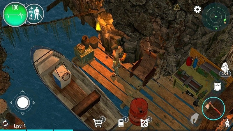 Survivalist: Invasion MOD APK combat screenshot