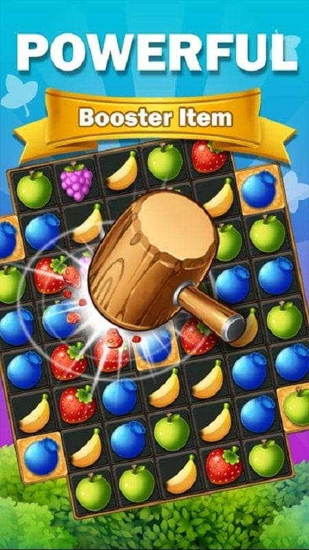 Sweet Fruits POP Match 3 apk - Hình ảnh minh họa quà tặng và các vật phẩm hỗ trợ trong game.