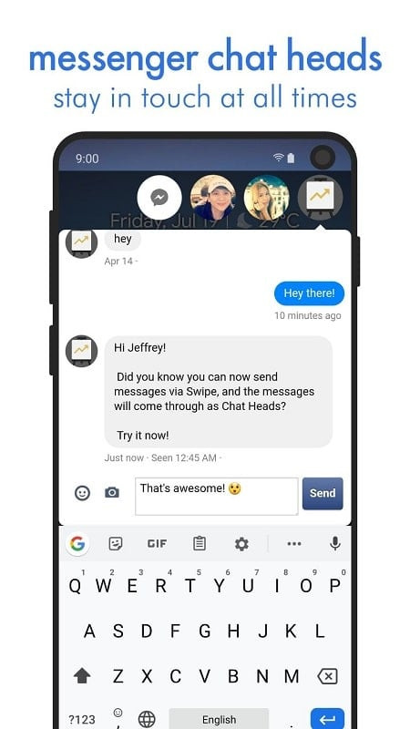 Swipe Pro for Facebook mod messaging features