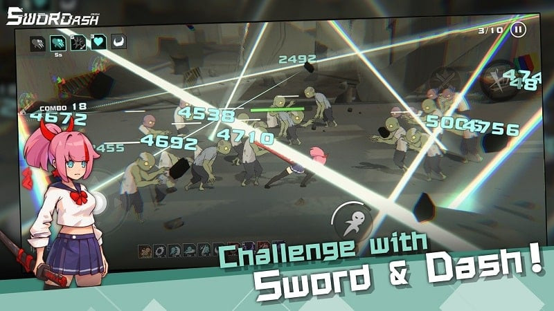 Swordash MOD APK gear and equipment screenshot