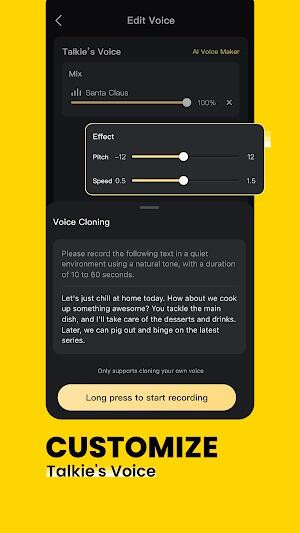 Talkie AI MOD APK on an Android Device