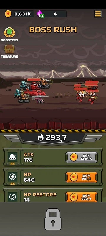 Tank Assault monster battle screenshot