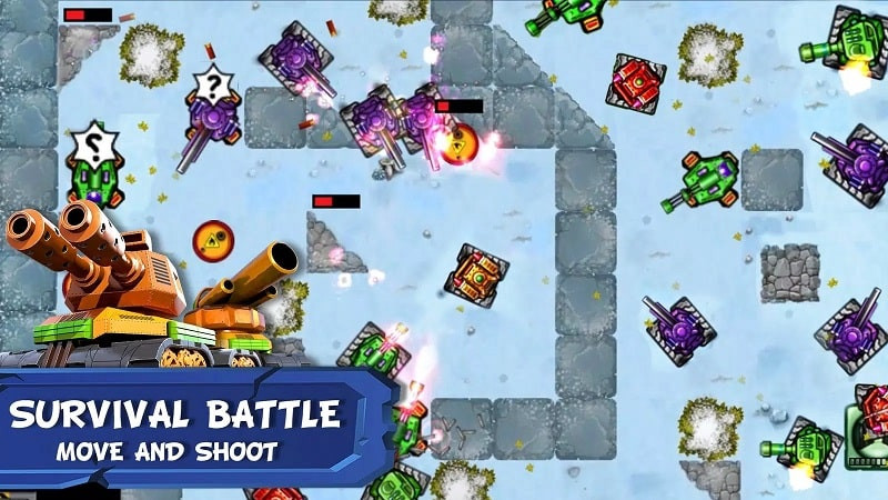 Tank Battles 2D Gameplay Screenshot