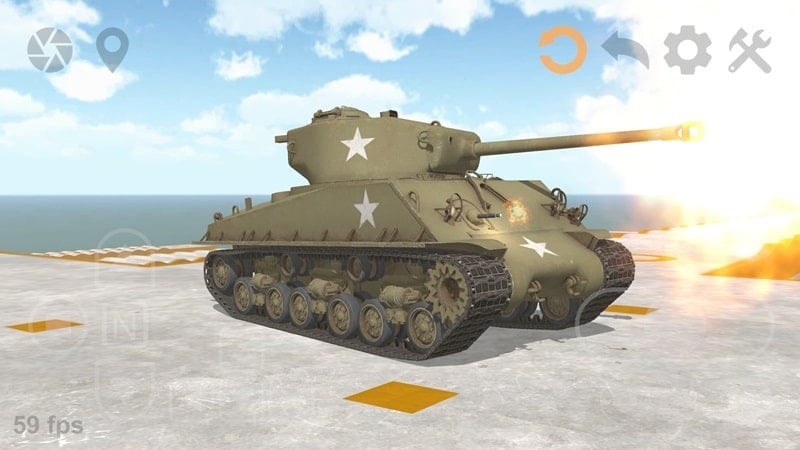 Various tank models in Tank Physics Mobile Vol.2 mod