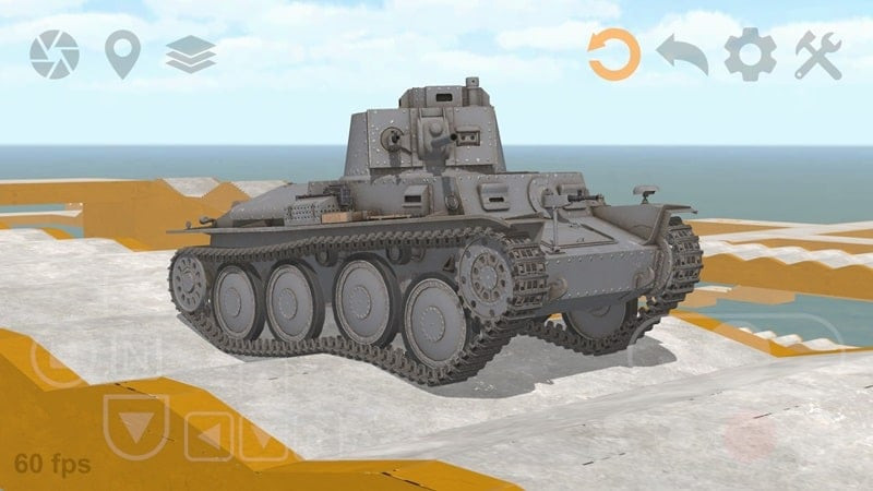 Tank in action in Tank Physics Mobile Vol.2 mod