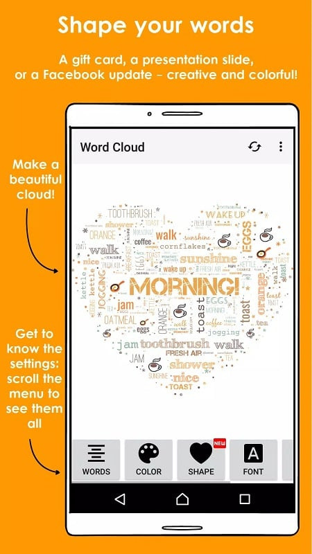 Tạo đám mây từ vựng với Word Cloud MOD