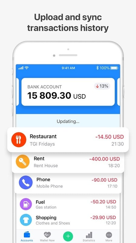 Tạo danh sách mua sắm trên Wallet MOD APK