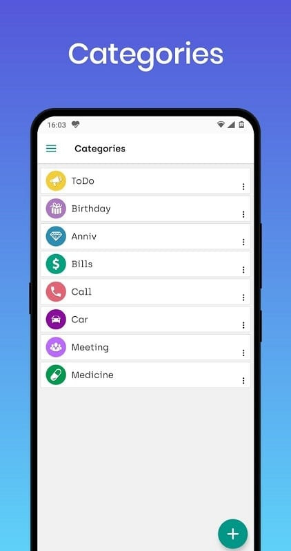 Creating a reminder using voice input in Just Reminder with Alarm MOD APK