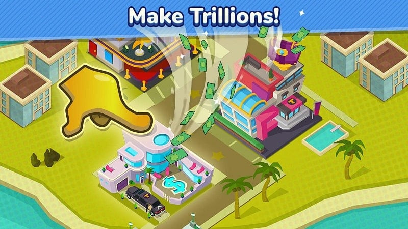 Taps to Riches city view screenshot