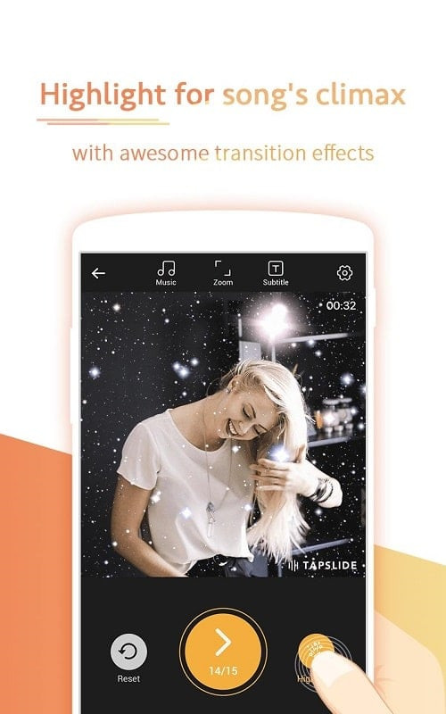 Adding captions in TapSlide MOD APK