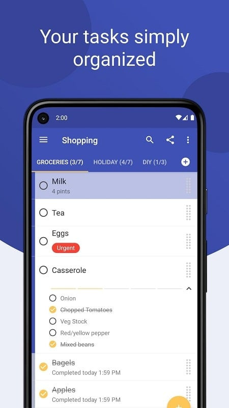 Tasks: Todo List MOD APK features