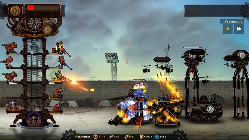 Tháp chiến đấu trong Steampunk Tower 2 MOD APK ANDROID