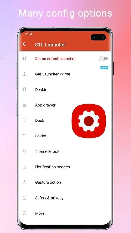 Thay đổi hình nền, màu sắc, biểu tượng với Super S10 Launcher Galaxy S10 mod android free