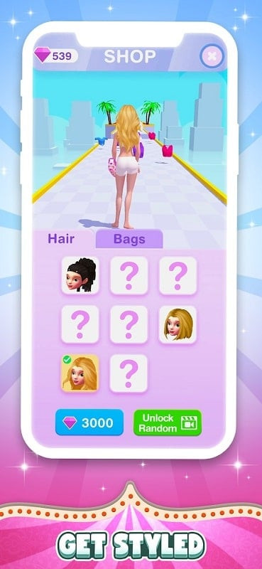 Changing Hairstyles in DressUp Run! MOD